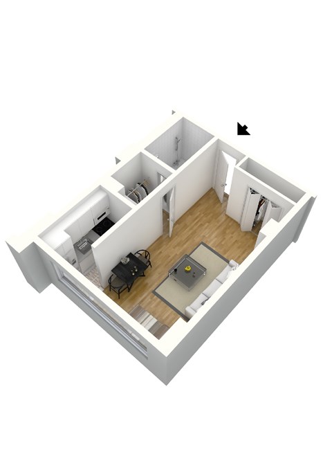 S1A Floor Plan at Sherwood at Southern Towers, Alexandria Virginia
